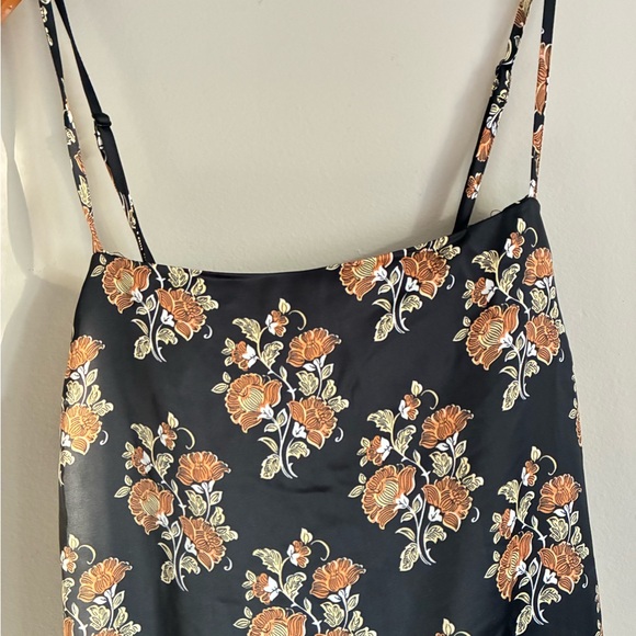 House of Harlow 1960 Black Silk Floral Dress Tie Back Women’s Large Elevated NWT - Picture 3 of 7